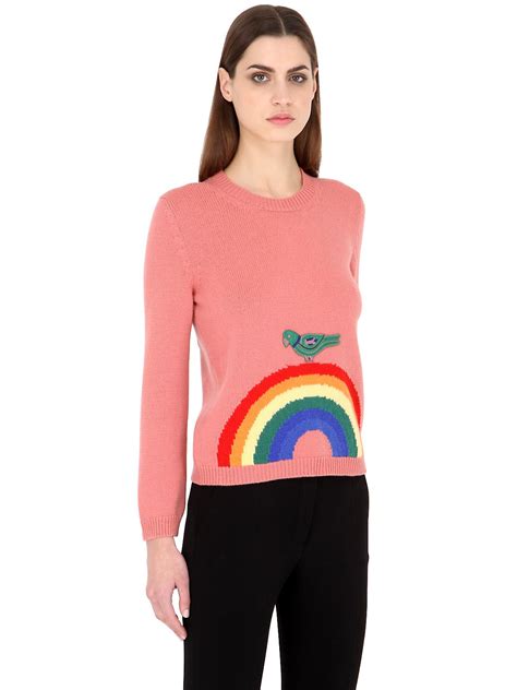 gucci inspired rainbow sweater|gucci cardigan.